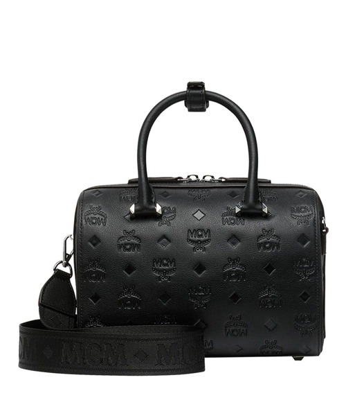MCM（エムシーエム）の「MCM/エムシーエム/〈エッセンシャル〉 ボストンバッグ モノグラムレザー（ボストンバッグ・レディース・ブラック/レッド・FREE）」の4枚目の写真