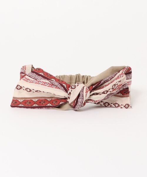 チチカカ(チチカカ)の「キカストライプリボンヘアバンド(ヘアバンド・レディース・ベージュ/ネイビー/オフホワイト・FREE)」の7枚目の写真
