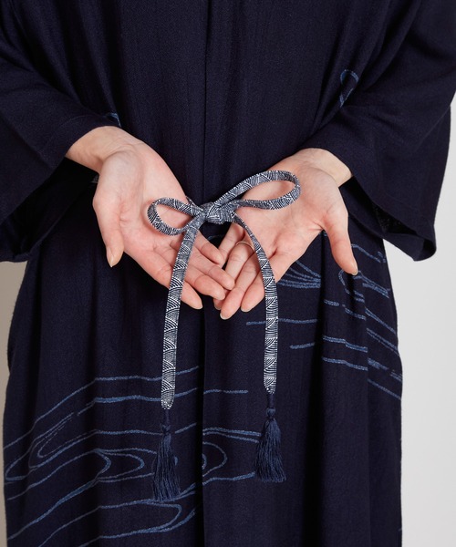 カヤ】冬牡丹 着物風ワンピース（ワンピース）｜カヤ（カヤ）の