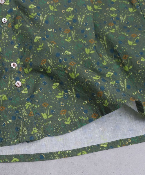 chambre de charme（シャンブルドゥシャーム）の「cdc ドビー コクリコプリント　はんぱ袖ブラウス（シャツ/ブラウス・レディース・ネイビー/カーキ・FREE）」の21枚目の写真