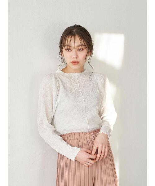 earth music&ecology（アースミュージックアンドエコロジー）の「パワーショルダーレースカットプルオーバー ＊（Tシャツ/カットソー・レディース・ブラック/ベージュ/オフホワイト/ミント・FREE）」の20枚目の写真