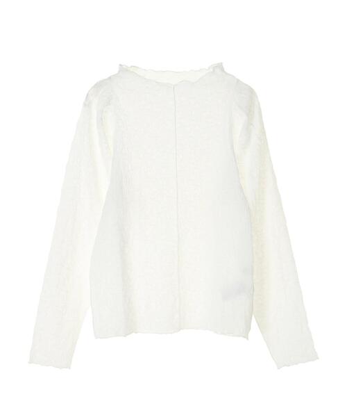 earth music&ecology（アースミュージックアンドエコロジー）の「パワーショルダーレースカットプルオーバー ＊（Tシャツ/カットソー・レディース・ブラック/ベージュ/オフホワイト/ミント・FREE）」の8枚目の写真