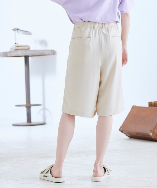 ENDER PRODUCTS(エンダープロダクツ)の「ブライトポプリン タックワイドショートパンツ【ENDER PRODUCTS/エンダープロダクツ】(その他パンツ・メンズ・ライラック/グレイッシュブルー/ブラウン/キナリ/グレイッシュベージュ/ブラック・M/L)」の10枚目の写真