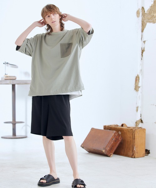 ENDER PRODUCTS(エンダープロダクツ)の「ブライトポプリン タックワイドショートパンツ【ENDER PRODUCTS/エンダープロダクツ】(その他パンツ・メンズ・ライラック/グレイッシュブルー/ブラウン/キナリ/グレイッシュベージュ/ブラック・M/L)」の11枚目の写真