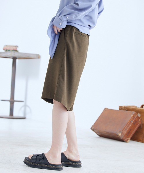 ENDER PRODUCTS(エンダープロダクツ)の「ブライトポプリン タックワイドショートパンツ【ENDER PRODUCTS/エンダープロダクツ】(その他パンツ・メンズ・ライラック/グレイッシュブルー/ブラウン/キナリ/グレイッシュベージュ/ブラック・M/L)」の17枚目の写真