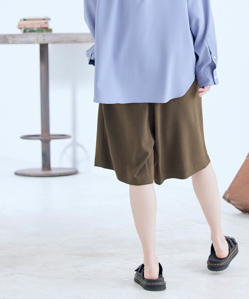 ENDER PRODUCTS(エンダープロダクツ)の「ブライトポプリン タックワイドショートパンツ【ENDER PRODUCTS/エンダープロダクツ】(その他パンツ・メンズ・ライラック/グレイッシュブルー/ブラウン/キナリ/グレイッシュベージュ/ブラック・M/L)」の18枚目の写真