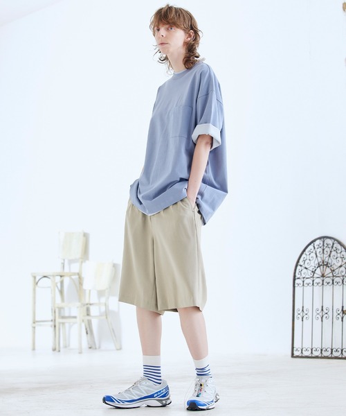 ENDER PRODUCTS(エンダープロダクツ)の「ブライトポプリン タックワイドショートパンツ【ENDER PRODUCTS/エンダープロダクツ】(その他パンツ・メンズ・ライラック/グレイッシュブルー/ブラウン/キナリ/グレイッシュベージュ/ブラック・M/L)」の20枚目の写真