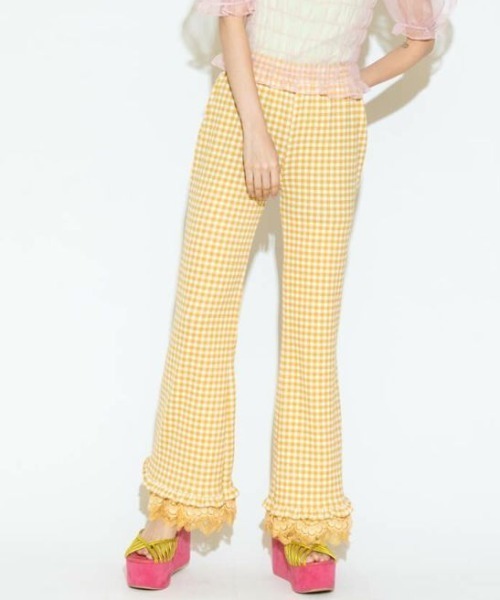 Candy Stripper(キャンディストリッパー)の「MERRY CANDY GINGHAM パンツ(その他パンツ・レディース・ブラック/イエロー/ピンク・2)」の3枚目の写真