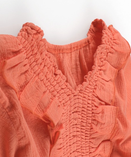 RADCHAP(ラッドチャップ)の「楊柳ギャザーチュニック(チュニック・キッズ・ブラック/オレンジ・90cm/110cm/100cm/120cm/130cm/140cm/150cm)」の21枚目の写真