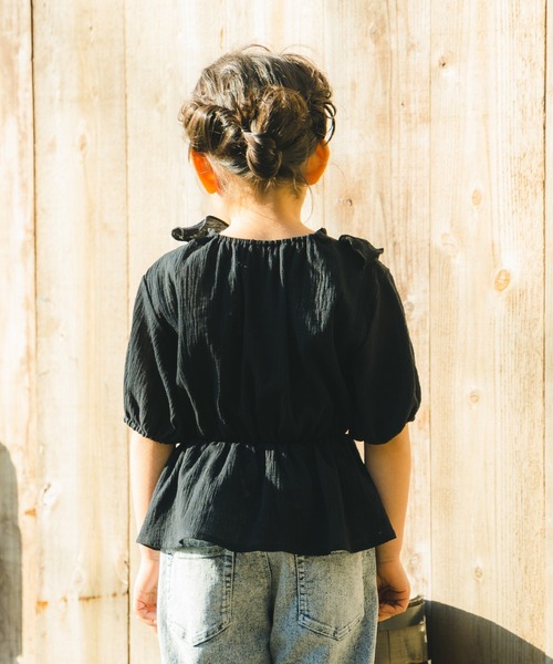 RADCHAP(ラッドチャップ)の「楊柳ギャザーチュニック(チュニック・キッズ・ブラック/オレンジ・90cm/110cm/100cm/120cm/130cm/140cm/150cm)」の22枚目の写真