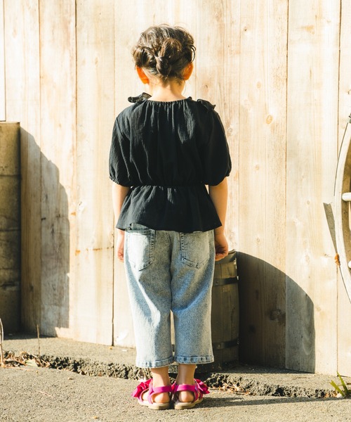 RADCHAP(ラッドチャップ)の「楊柳ギャザーチュニック(チュニック・キッズ・ブラック/オレンジ・90cm/110cm/100cm/120cm/130cm/140cm/150cm)」の20枚目の写真