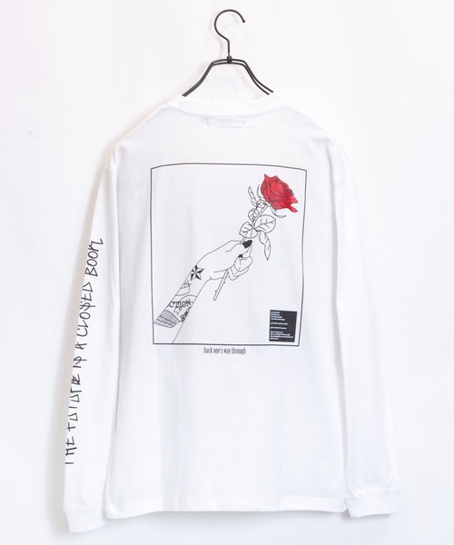 JACKROSE(ジャックローズ)の「JE-アートローズ・LSTEE(Tシャツ/カットソー・メンズ・ホワイト/ブラック/ライム/ライトピンク・M/L)」の1枚目の写真