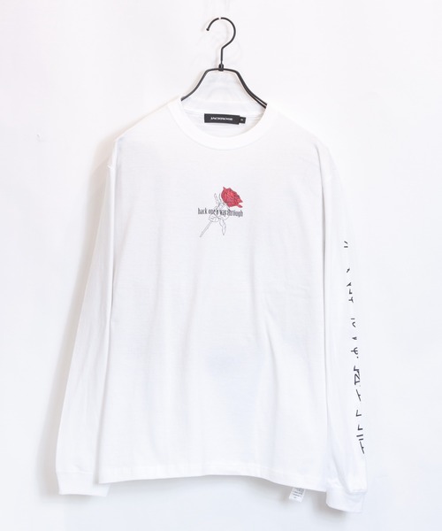 JACKROSE(ジャックローズ)の「JE-アートローズ・LSTEE(Tシャツ/カットソー・メンズ・ホワイト/ブラック/ライム/ライトピンク・M/L)」の5枚目の写真