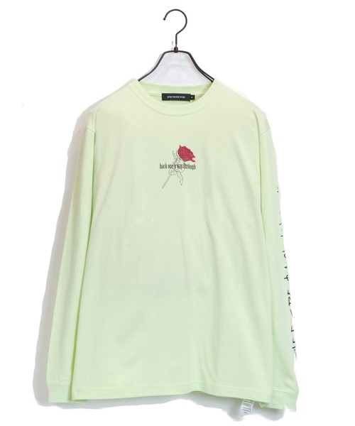 JACKROSE(ジャックローズ)の「JE-アートローズ・LSTEE(Tシャツ/カットソー・メンズ・ホワイト/ブラック/ライム/ライトピンク・M/L)」の7枚目の写真