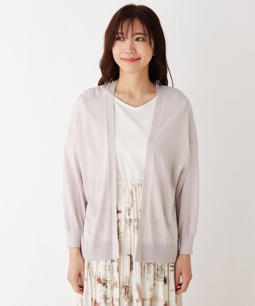 DRESKIP（ドレスキップ）の「◆トッパーカーディガン（カーディガン/ボレロ・レディース・ネイビー/オフホワイト/ライトグリーン/レモンイエロー/グレー・04/03/02）」の6枚目の写真