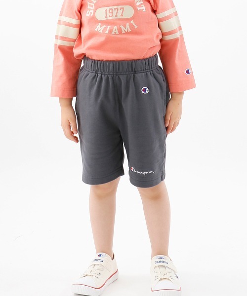 Champion(チャンピオン)の「【Champion/チャンピオン】キッズ キャンパス スウェットショーツ(スウェットパンツ・キッズ・オレンジ/ネイビー/グリーン/サックスブルー/チャコール・110/130/140/100/120)」の12枚目の写真