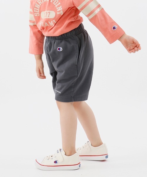 Champion(チャンピオン)の「【Champion/チャンピオン】キッズ キャンパス スウェットショーツ(スウェットパンツ・キッズ・オレンジ/ネイビー/グリーン/サックスブルー/チャコール・110/130/140/100/120)」の13枚目の写真