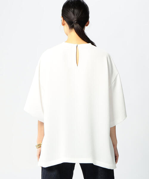 EDITION（エディション）の「【WEB限定】PE Georgette オーバーＴシャツブラウス（シャツ/ブラウス・レディース・ホワイト/ブラック/ベージュ・FREE）」の4枚目の写真