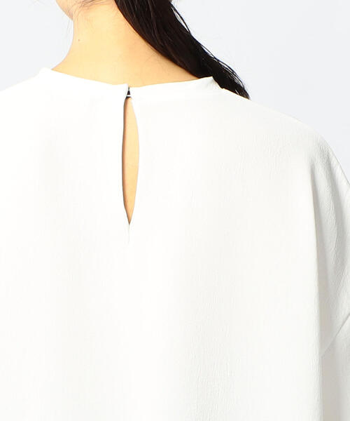 EDITION（エディション）の「【WEB限定】PE Georgette オーバーＴシャツブラウス（シャツ/ブラウス・レディース・ホワイト/ブラック/ベージュ・FREE）」の7枚目の写真
