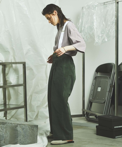 MAISON SPECIAL（メゾンスペシャル）の「【ZOZOTOWN限定】《ユニセックスアイテム》マーセライズスムースオーバーサイズTシャツ【MAISON SPECIAL/メゾンスペシャル】（Tシャツ/カットソー・メンズ・オフホワイト/ライトグリーン/パープル・0/1/2）」の9枚目の写真