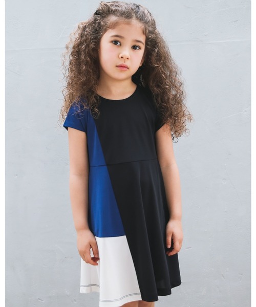 Bebe ベベ のファッション Bebe 配色切り替えワンピース 90 140cm ワンピース