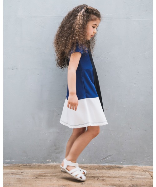 Bebe ベベ のファッション ワンピース Bebe 配色切り替えワンピース 90 140cm ワンピース
