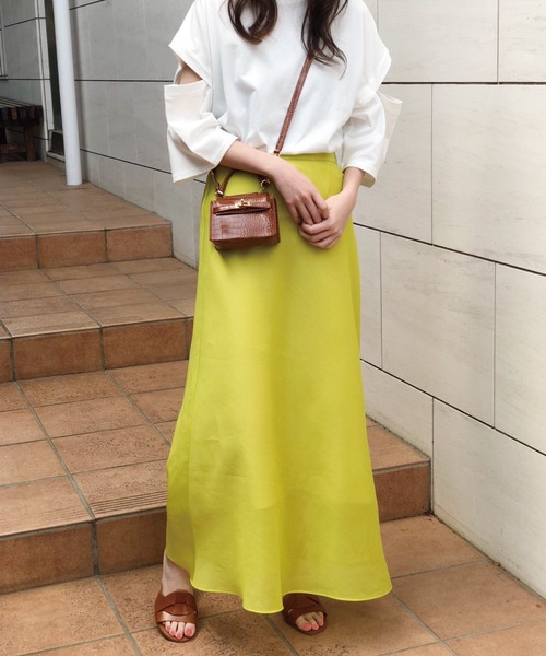 Banner Barrett（バナーバレット）の「マーメイドオーガンジースカート（スカート・レディース・ベージュ/イエロー/グリーン・38）」の4枚目の写真