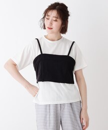 Cutie Blonde | 【S-LL/2点セット】パイピングビスチェセット(その他トップス)