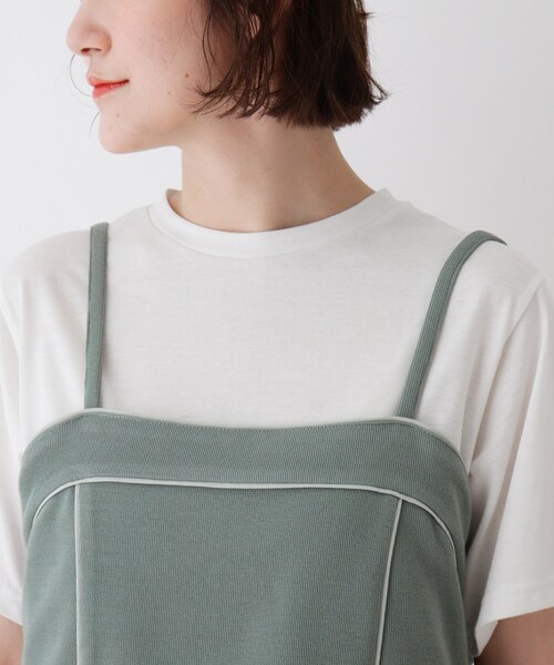 Cutie Blonde（キューティーブロンド）の「◆【S-LL/2点セット】パイピングビスチェセット（その他トップス・レディース・ブラック/オレンジ/ライトグリーン/ナチュラル・01/02/03/04）」の12枚目の写真