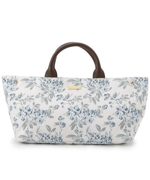 LAURA ASHLEY（ローラアシュレイ）の「ボタニカル柄レクタングルトートバッグ（トートバッグ・レディース・ホワイト系その他/ネイビー系・00）」の3枚目の写真