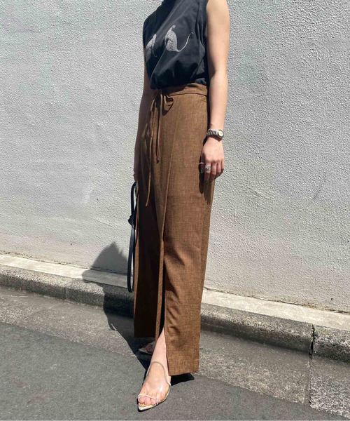 Ameri（アメリ）の「CENTER SLIT LOOSE PANTS（その他パンツ）」 - WEAR