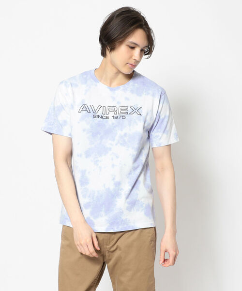 AVIREX（アヴィレックス）の「ファジー タイダイ ロゴ Tシャツ / SS FUZZY TIE DYE LOGO T-SHIRT / アヴィレックス / AVIREX（Tシャツ/カットソー・メンズ・ライトグレー/パープル/グリーン・MEDIUM/LARGE/X-LARGE/XX-LARGE）」の3枚目の写真