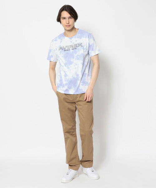 AVIREX（アヴィレックス）の「ファジー タイダイ ロゴ Tシャツ / SS FUZZY TIE DYE LOGO T-SHIRT / アヴィレックス / AVIREX（Tシャツ/カットソー・メンズ・ライトグレー/パープル/グリーン・MEDIUM/LARGE/X-LARGE/XX-LARGE）」の8枚目の写真