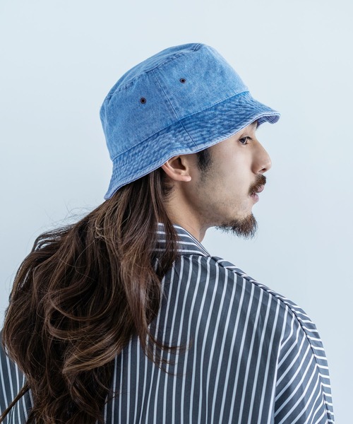 newhattan（ニューハッタン）の「NEWHATTAN ニューハッタン Bucket Hat -denim- デニムバケットハット（ハット・メンズ・ブラック/ダークブルー/ライトブルー/ブルー・FREE）」の11枚目の写真