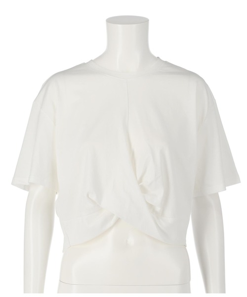 ANAP(アナップ)の「フロントツイストクロップドTシャツ(Tシャツ/カットソー・レディース・オフホワイト/グレイッシュベージュ/ブラック/イエロー系その他・FREE)」の10枚目の写真