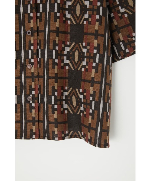 MOUSSY（マウジー）の「MULHOUSE OPEN COLLAR シャツ（シャツ/ブラウス・レディース・ボルドー/ブラウン/グリーン・FREE）」の13枚目の写真