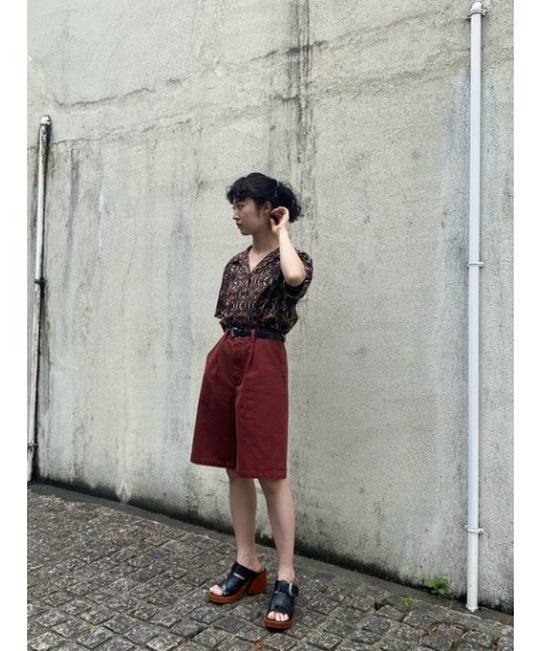 MOUSSY（マウジー）の「MULHOUSE OPEN COLLAR シャツ（シャツ/ブラウス・レディース・ボルドー/ブラウン/グリーン・FREE）」の16枚目の写真