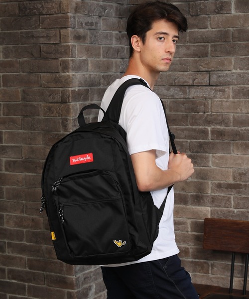 Mark Gonzales（マーク・ゴンザレス）の「【MARK GONZALES/マークゴンザレス】ワンポイントロゴ バッグパック（バックパック/リュック・メンズ・ブラック×レッド/ブラック×ブラック・FREE）」の9枚目の写真