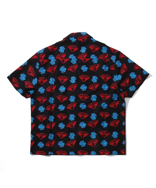BILLIONAIRE BOYS CLUB(ビリオネア・ボーイズ・クラブ)の「DIAMOND & DOLLAR ALL OVER S/S SHIRT(シャツ/ブラウス・メンズ・ホワイト/ブラック・MEDIUM/X-LARGE/LARGE)」の4枚目の写真
