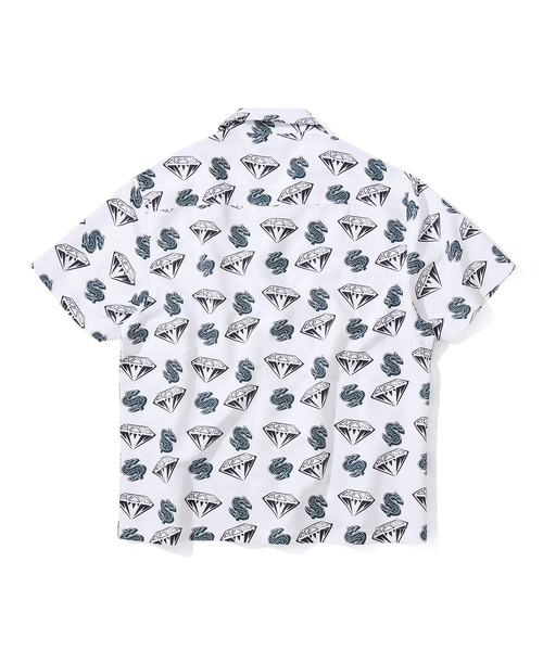 BILLIONAIRE BOYS CLUB(ビリオネア・ボーイズ・クラブ)の「DIAMOND & DOLLAR ALL OVER S/S SHIRT(シャツ/ブラウス・メンズ・ホワイト/ブラック・MEDIUM/X-LARGE/LARGE)」の5枚目の写真