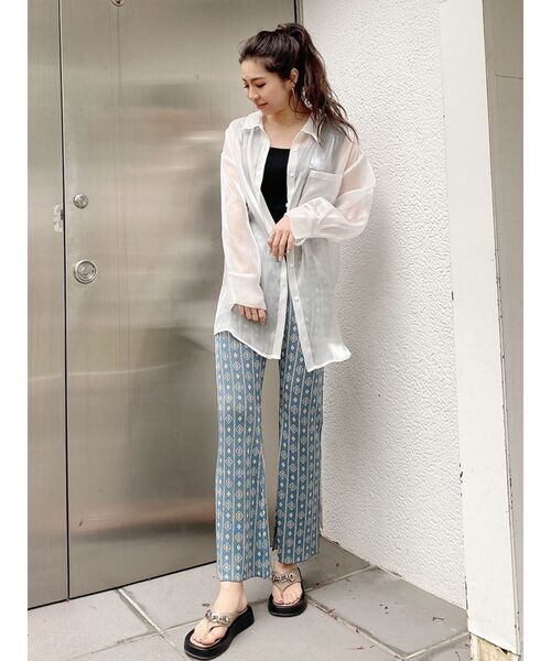 MURUA（ムルーア）の「コモンニットパンツ（スウェットパンツ・レディース・ブラウン/イエロー/ブルー・FREE）」の11枚目の写真