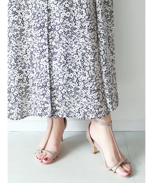 Te chichi（テチチ）の「単色花柄前開きワンピース（ワンピース・レディース・ブラック/グレー・ﾌﾘ-）」の9枚目の写真