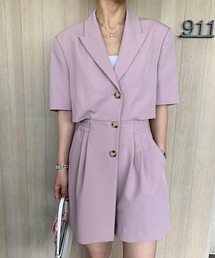 Jewelobe（ジュエローブ）の「バックカットサマージャンプスーツ（サロペット/オーバーオール・パープル系）」