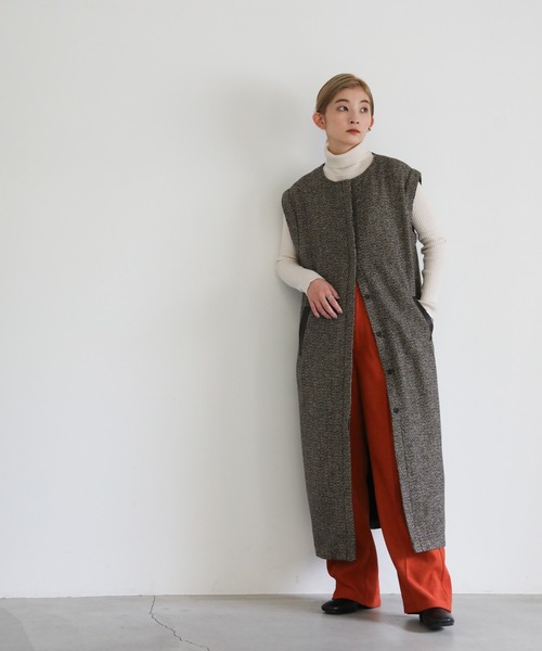 select MOCA(セレクトモカ)の「2022 AW ヘリンボーン3wayコート(その他アウター・レディース・ライトグレー/ライトベージュ・FREE)」の18枚目の写真