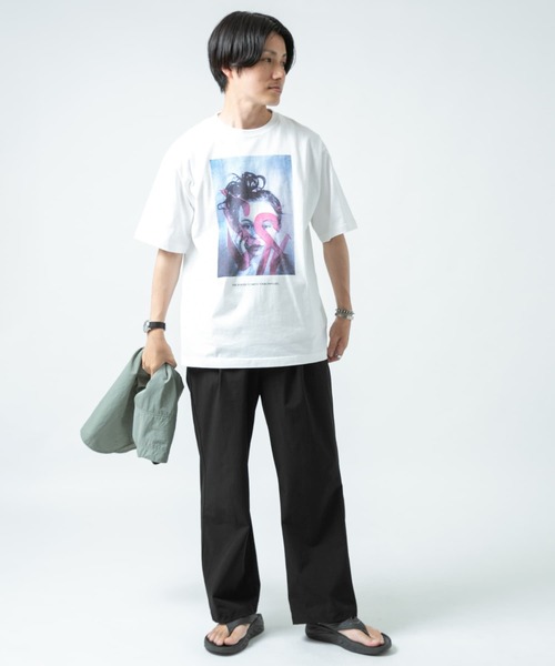 ITEMS URBANRESEARCH（アイテムズ アーバンリサーチ）の「フォト&ロゴ プリントTシャツ S.T.C.（Tシャツ/カットソー・メンズ・その他3/その他2/その他1・LARGE/MEDIUM）」の4枚目の写真