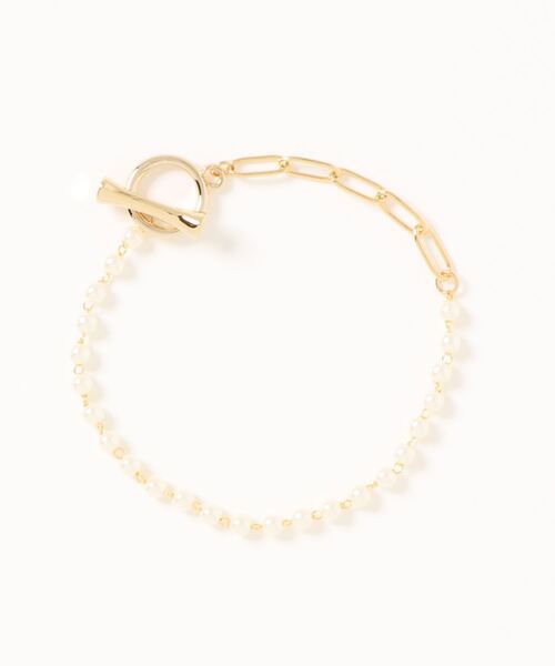 collex(コレックス)の「ミクロパールコンビブレスレット(ブレスレット・レディース・ゴールド・フリー)」の1枚目の写真