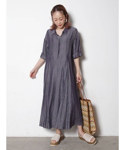 COTORICA（コトリカ）の「ピンタックデザイン襟付ワンピース（ワンピース・レディース・レッド/ブルー/アイボリー・FREE）」の16枚目の写真