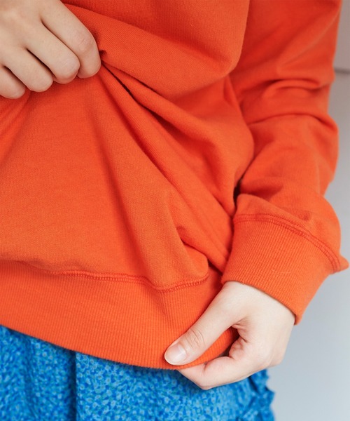 bulle de savon（ビュルデサボン）の「Bigロゴトレーナー（スウェット・レディース・サックスブルー/オレンジ/ピンク・FREE）」の8枚目の写真