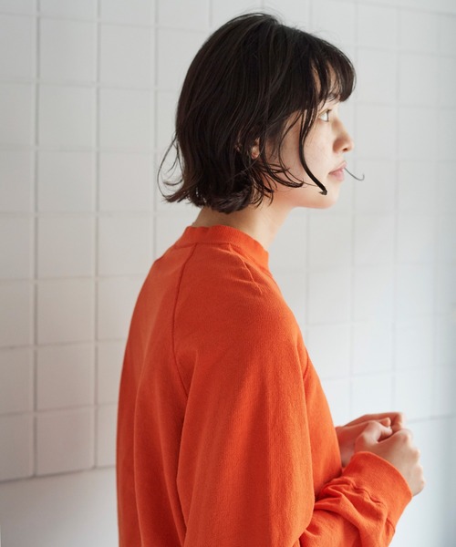 bulle de savon（ビュルデサボン）の「Bigロゴトレーナー（スウェット・レディース・サックスブルー/オレンジ/ピンク・FREE）」の6枚目の写真