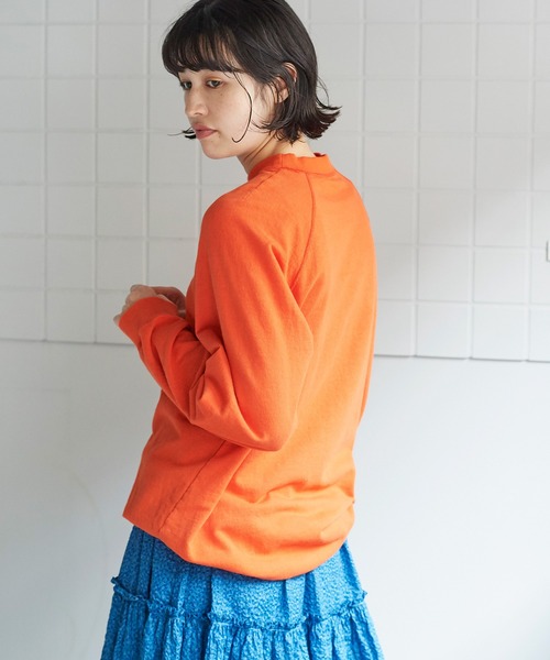 bulle de savon（ビュルデサボン）の「Bigロゴトレーナー（スウェット・レディース・サックスブルー/オレンジ/ピンク・FREE）」の10枚目の写真